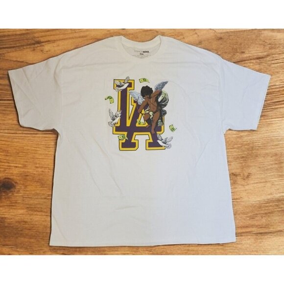 Fashion Nova Tops - Fashion‎ Nova Graphic Tee Womens Size 3X Angels All Around Me Los Angeles NWOT